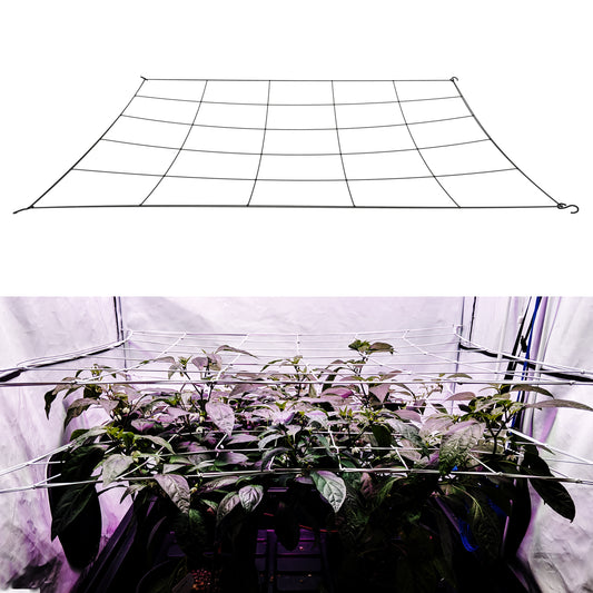 single 6" mesh flexible grow tent scrog net. Fits sizes 5x5 and under.