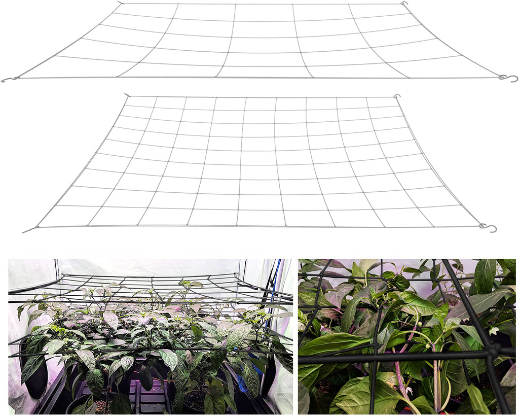 Scrog Net for Grow Tents 2 pack (4" and 6" mesh nets.)__Black Nets